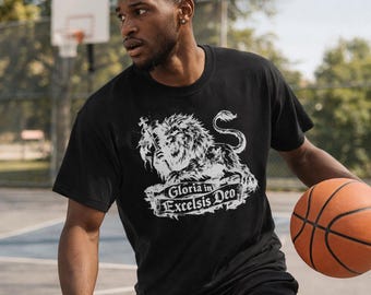 Lion of Judah | Vintage Heraldic Crest, Gloria in Excelsis Deo | Latin