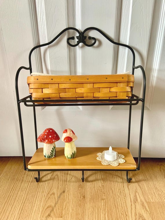 Longaberger Wrought Iron Two-tier Rack With Handwoven Basket - Etsy