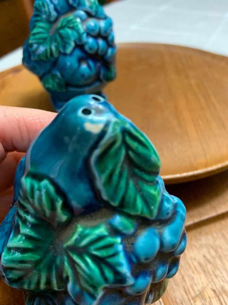 Vintage Inarco Japan Salt and Pepper Shakers Mood Indigo 1960's Green