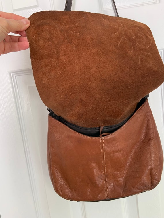 Vintage Messenger Bag Stone Mountain Genuine Leat… - image 6