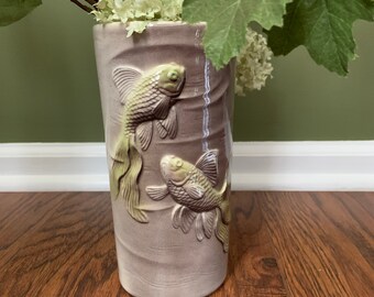 Vintage Royal Copley Koi Vase Koi Fish Planter Fish Themed Vase Mid Century Modern Vase MCM 1950's Vase