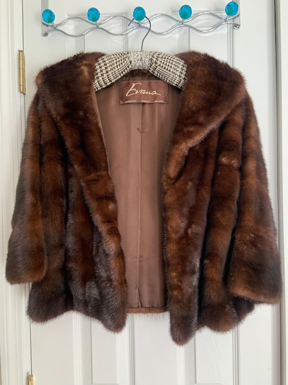 Vintage Evans Mink Stole with Storage Bag Genuine… - image 1