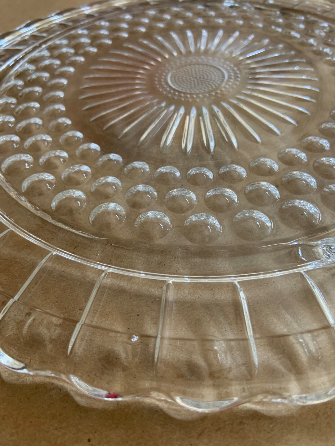 Vintage Glass Cake Plate Footed Dessert Plate Fancy Cake Plate Etsy