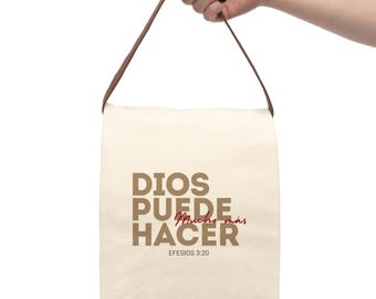 Canvas Lunch Bag | Dios Puede Hacer Mucho Mas, Efesios 3:20 Christian Tote