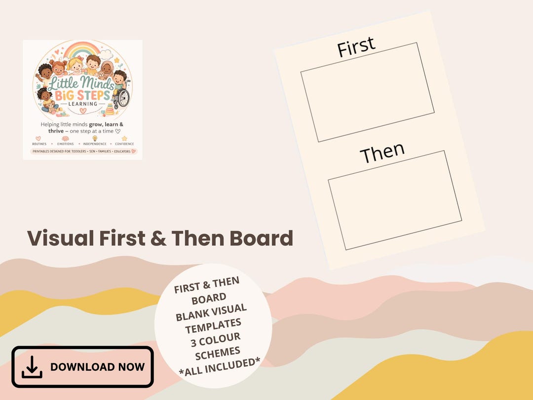 Simple First Then Board Printable | Toddler Visual Schedule | Autism ...