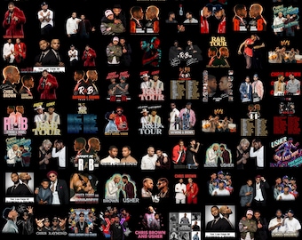 Bundle 300 PNG, Chris Brown Usher Raymond R&B TOUR PNG File, Chris Brown and Usher Raymond Tshirt Design Digital Download