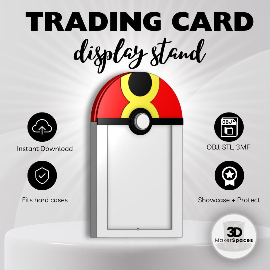 Trading Card Display Stand - Ready-to-print STL/OBJ/3MF Digital File - Etsy