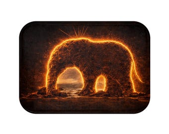 Sacred Elephant Glowing Bath Mat