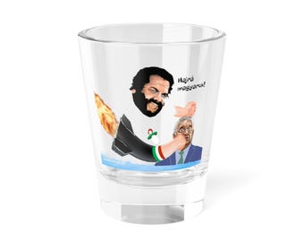 The Big Knockout Bud Spencer "Hajrá Magyarok" Vaso de chupito / 1,5 oz, elección húngara 2026