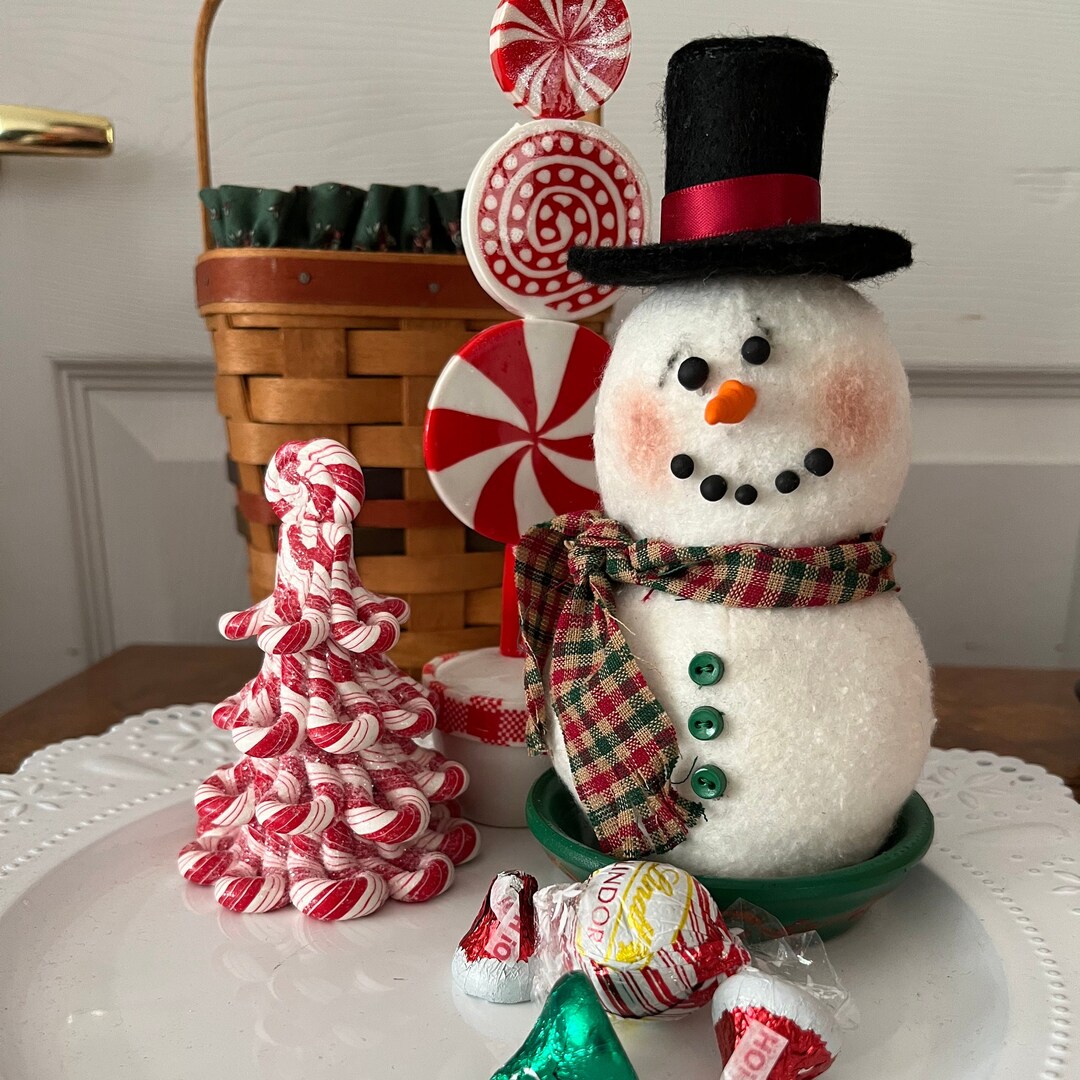 Snowman Stuffed Handmade Home Decor, Stuffed Winter, Winter Home Decor