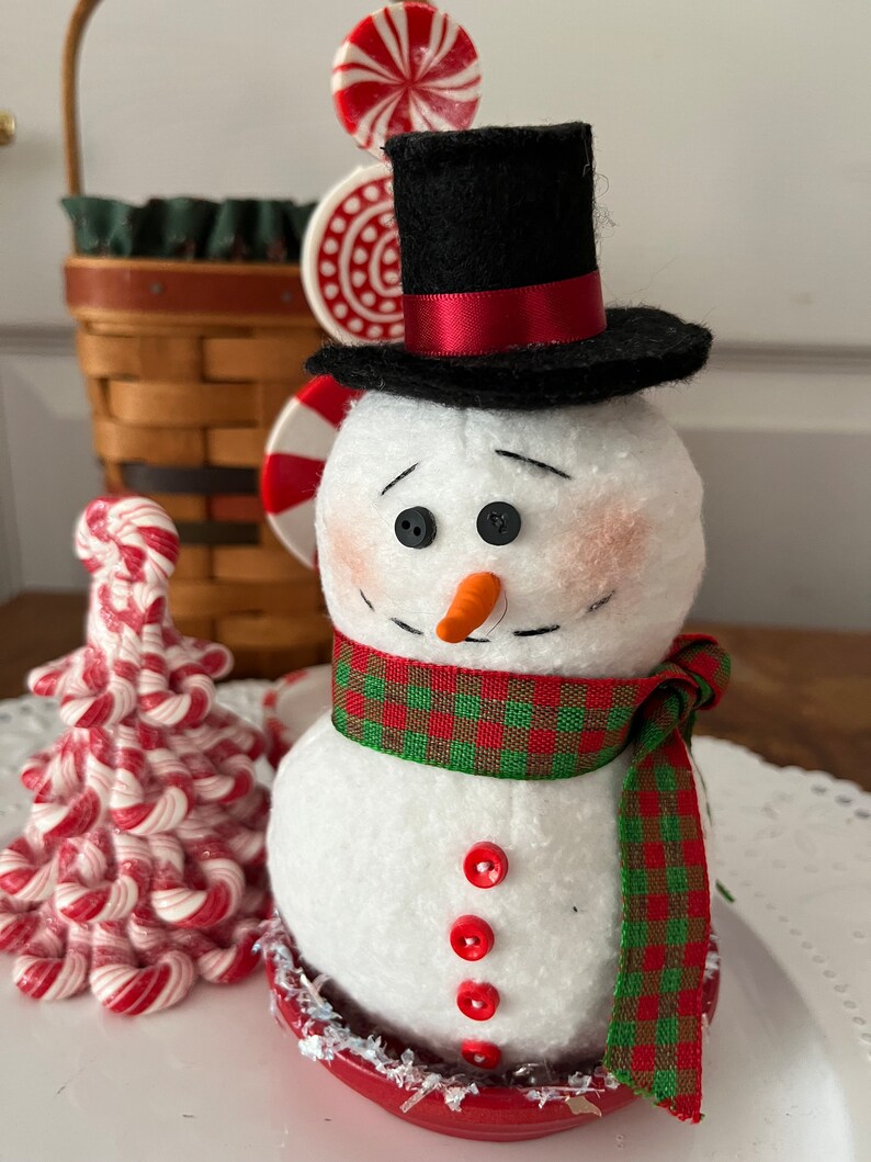 Snowman Stuffed Handmade Home Decor, Stuffed Winter, Winter Home Decor