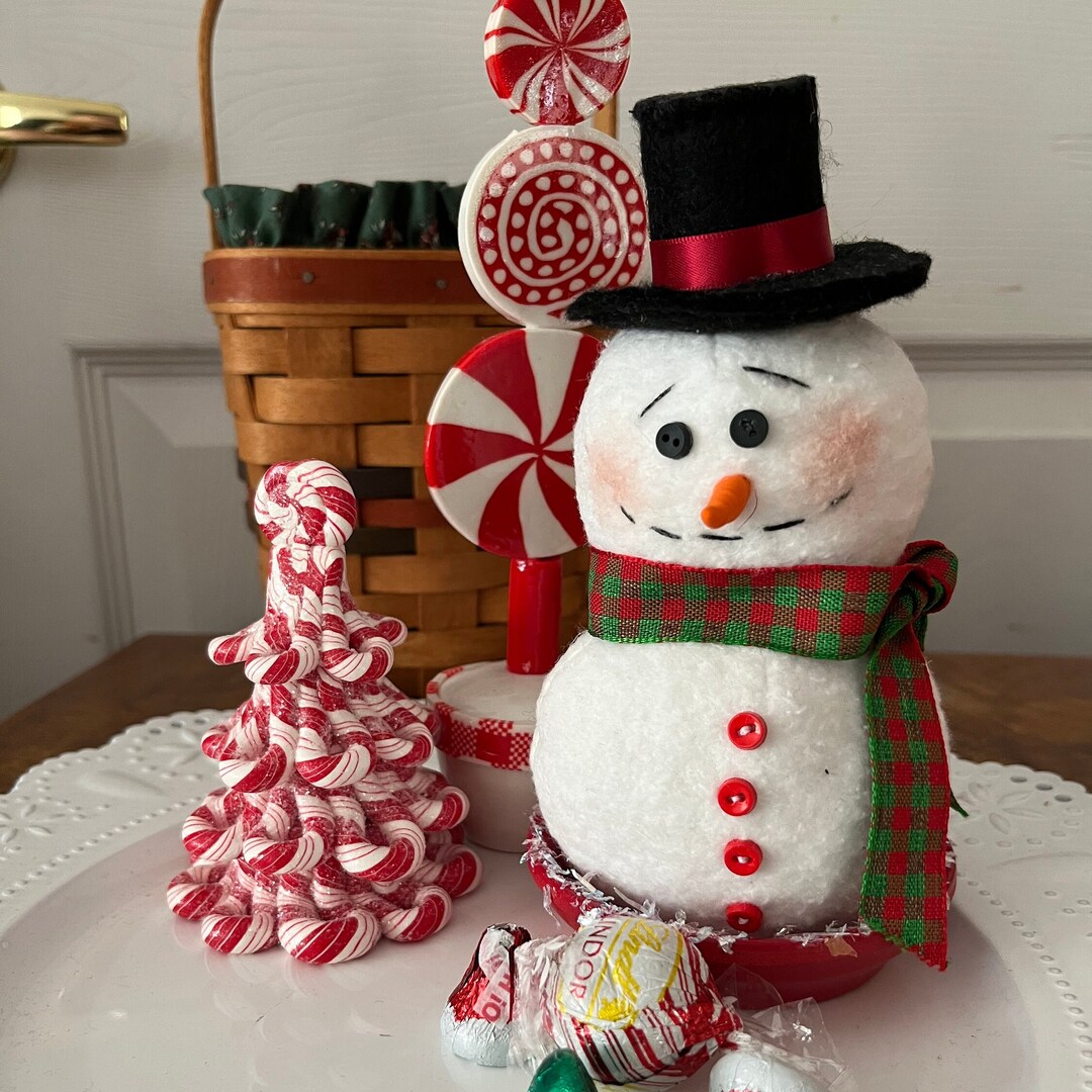 Snowman Stuffed Handmade Home Decor, Stuffed Winter, Winter Home Decor