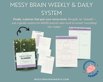 ADHD Parent Planner | Messy Brain Daily Focus System (Digital Download)