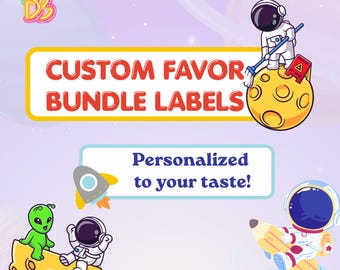 Individuelle Etiketten für jeden Anlass. Personalisiere Vorlage, Theme und Charaktere.