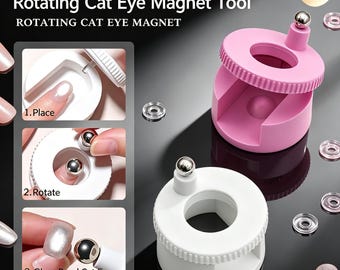 Upgraded Magnetic Nail Art Tool, 3D Bead Spinner, DIY Cat Eye Effect (2.0 Version)