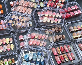Blind Box Press On Nail Tips, Mystery Handmade Nail Set, Selectable Nail Shape, Surprise Gift for Women