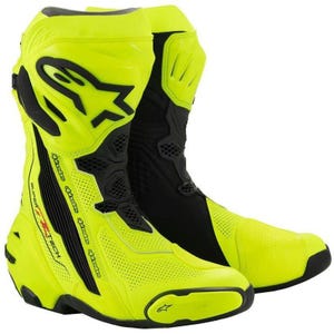 Botas de moto Alpinestars Supertech R, color amarillo neón, botas de carreras deportivas, equipamiento para hombre.