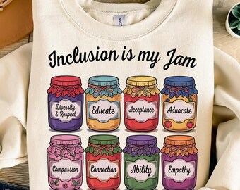 Inklusion ist mein Jam Shirt, Neurovielfalt Png, Sublimationsdesign, Sonderpädagogik Lehrer T-Shirt Design, sofortiger digitaler Download