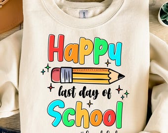 Glücklicher letzter Schultag PNG, Sublimationsdesign, Lunch Lady Life T-Shirt, Geschenk zum Schuljahresende, Cafeteria Worker T-Shirt Design