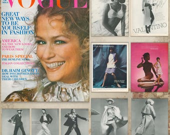 Vintage Vogue März 1970 Digitaler Download | Retro 1970er Jahre Stil & Modefotografie | Vintage Design-Inspiration
