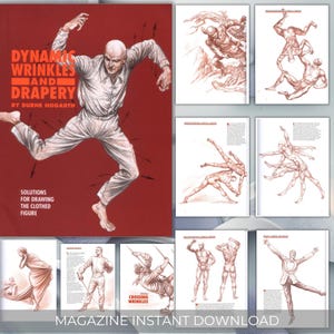 How to Draw Fabric Folds & Clothing, Figure Drawing Guide, Anatomy and Drapery Tutorial, Art Reference PDF