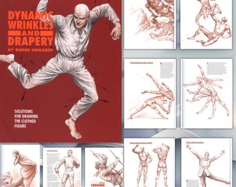 Wie man Stofffalten und Kleidung zeichnet, Figur Zeichnungsanleitung, Anatomie und Gewandung Tutorial, Kunst Referenz PDF