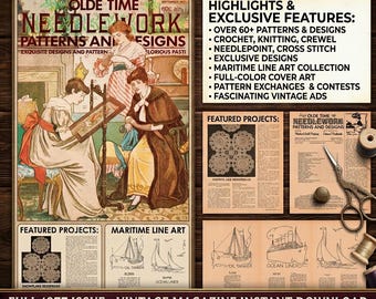 Vintage Häkelanleitung Magazin 1970er Jahre, Retro Handarbeiten, DIY Häkelanleitung, Handarbeiten im bastel Magazin