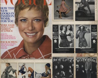 Vintage Vogue April 1970 Digitaler Download | 1970er Jahre Retro Mode Inspiration | Klassische Editions Fotografie | Vintage Style Archiv
