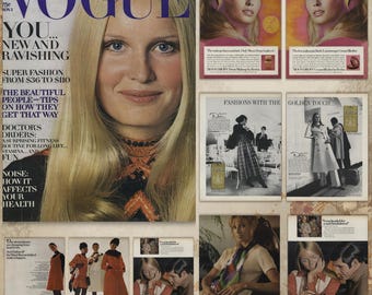 Vintage Vogue November 1970 Digitaler Download – 70er Jahre Mode Fashion Fashion, Retro Style Inspiration, Classic Fashion Photography Archive