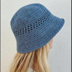 Crochet Bucket Hat Pattern - Easy Beginner Mesh Hat PDF,  Instant Download
