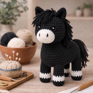 Pferde Häkelanleitung, Amigurumi Pferd PDF, Digital Download