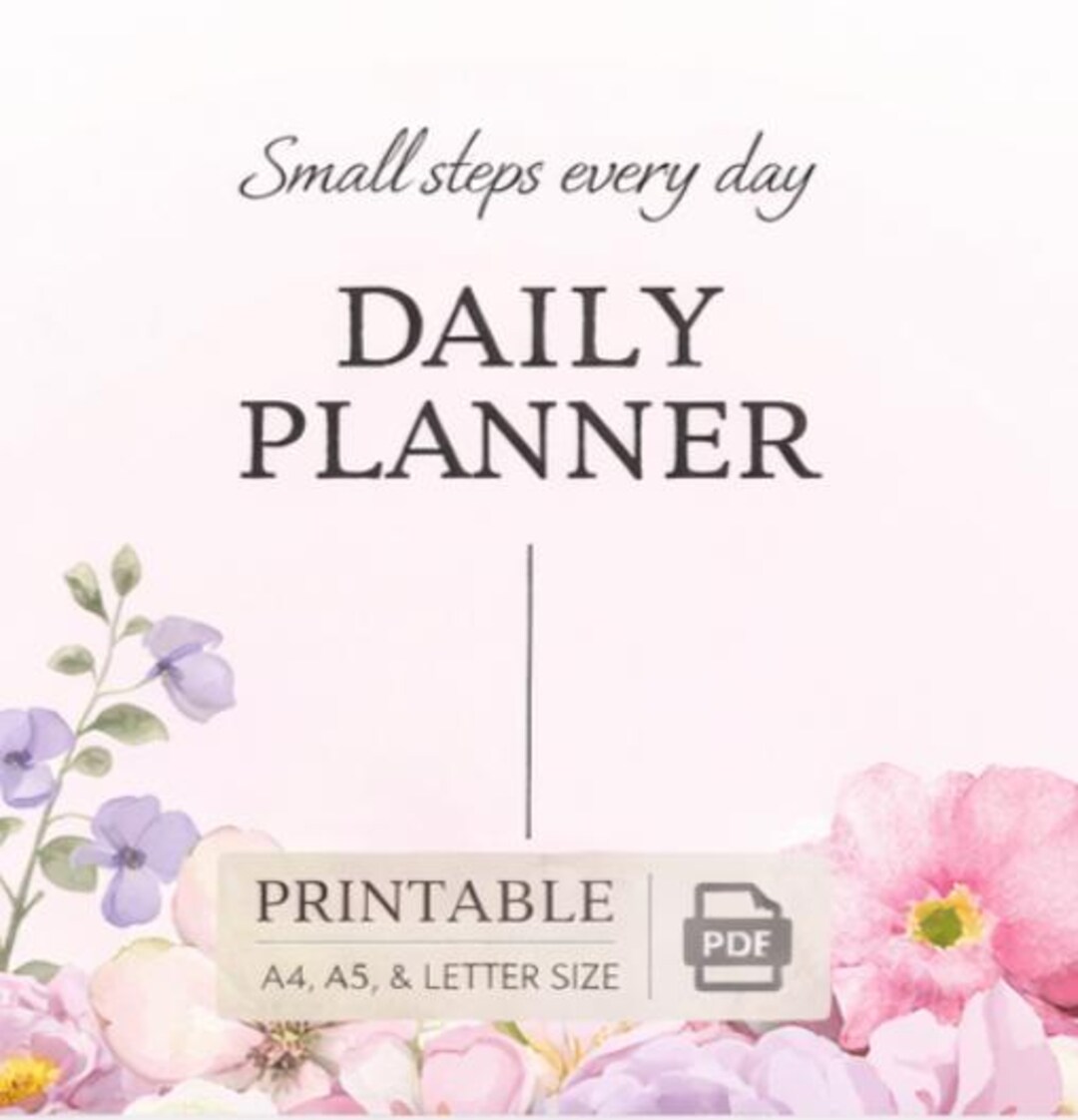 Minimalist Daily Planner Printable | to Do List, Habit Tracker (digital ...