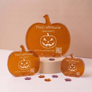 Custom Pumpkin Shop Sign • Personalized QR Code Display • Spooky Halloween Store Decor • Fall Business Sign