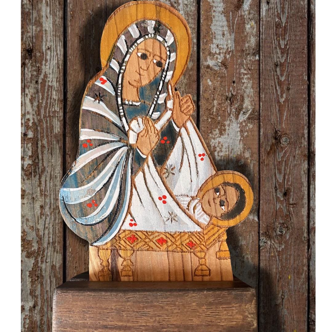 ic-ne-copte-thiopienne-de-la-vierge-l-enfant-sur-bois-d-olivier