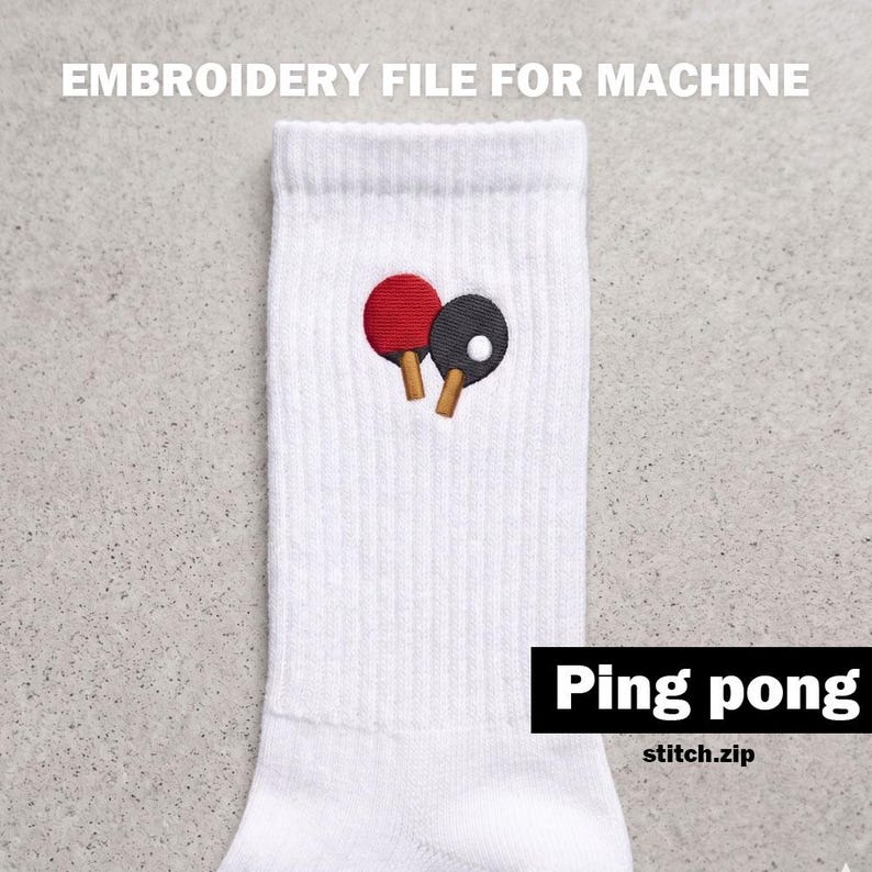 Mini Ping Pong Machine Embroidery Design-1