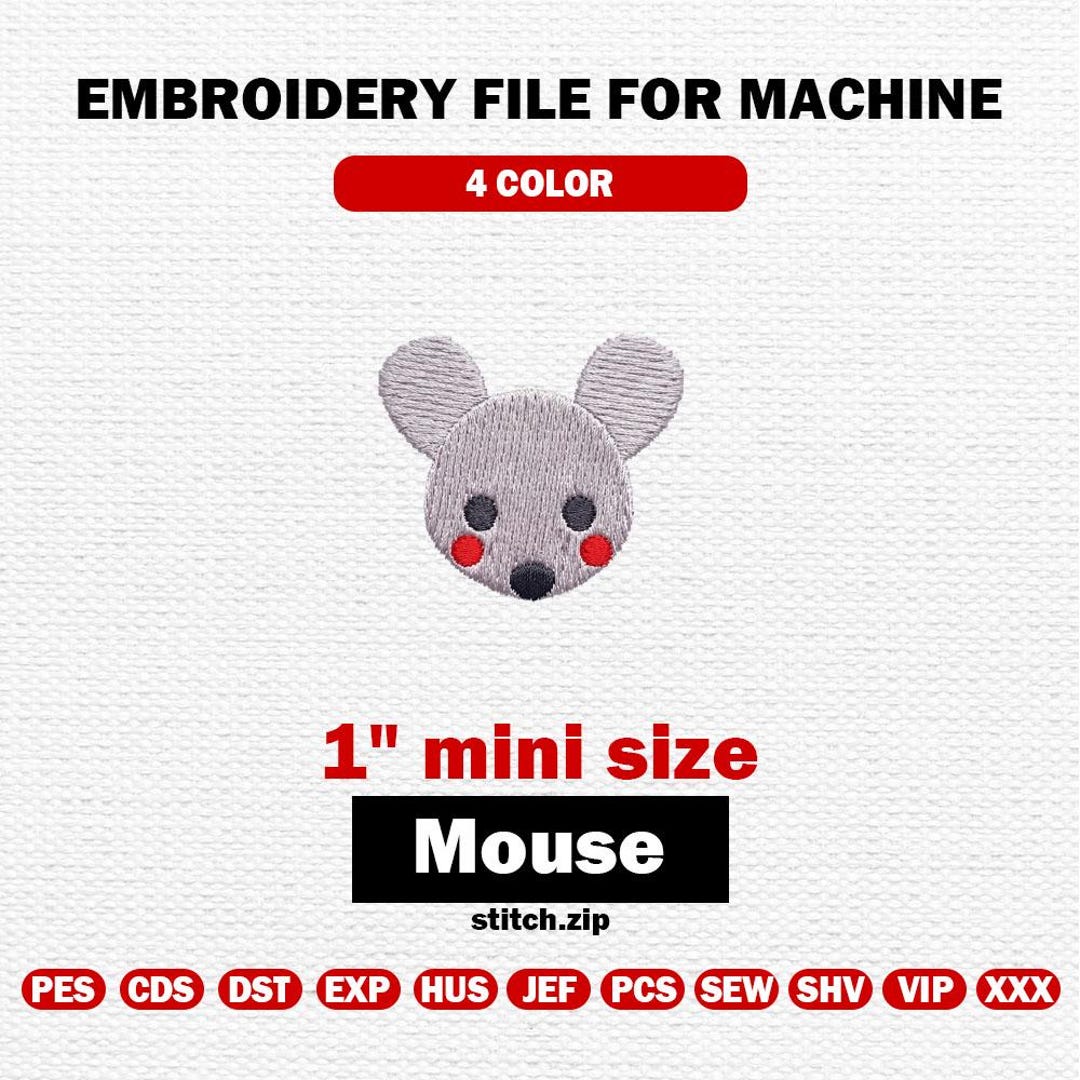 TINY MOUSE Machine Embroidery Pattern, 1 Inch Mini Mouse Embroidery ...