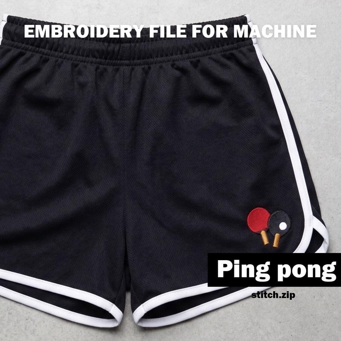 Mini Ping Pong Machine Embroidery Design-1