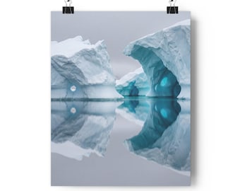 Muurdecoratie met weerspiegeling van een Arctische ijsberg
