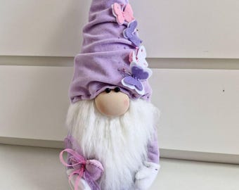 Handgemaakte lente paarse kabouter