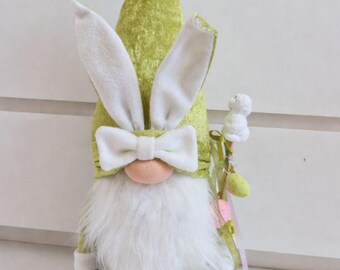 Handmade Easter Bunny Spring Gnome