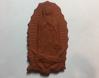 Terra Cotta Style Virgin Mary Ornament La Virgencita Magnet