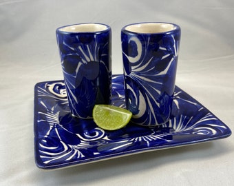 Talavera Shot Glass Set Tequileros