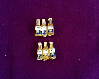 Set of 6 Mini Beer Bottles