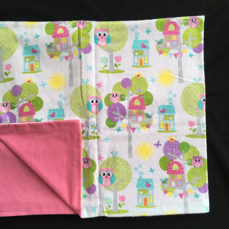 Pink Owl Handmade Baby Blanket