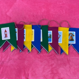 Multicolor fieltro La Loteria tarjeta guirnalda fiesta de boda decoración #A