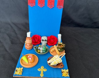 Royal Mini Dia De Los Muertos Altar Day of The Dead Shrine  #04