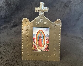 Virgin Mary cross top  Nicho Standing Frame