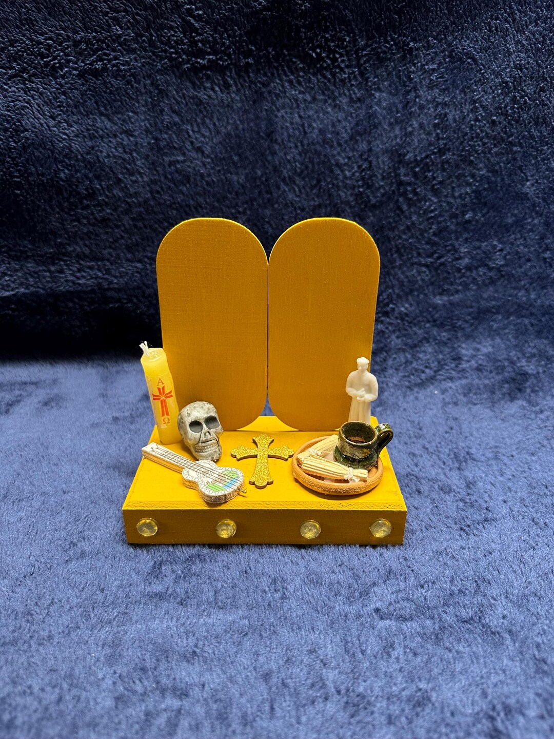 Mustard Mini Dia De Los Muertos Altar Day of the Dead Shrine 22 - Etsy