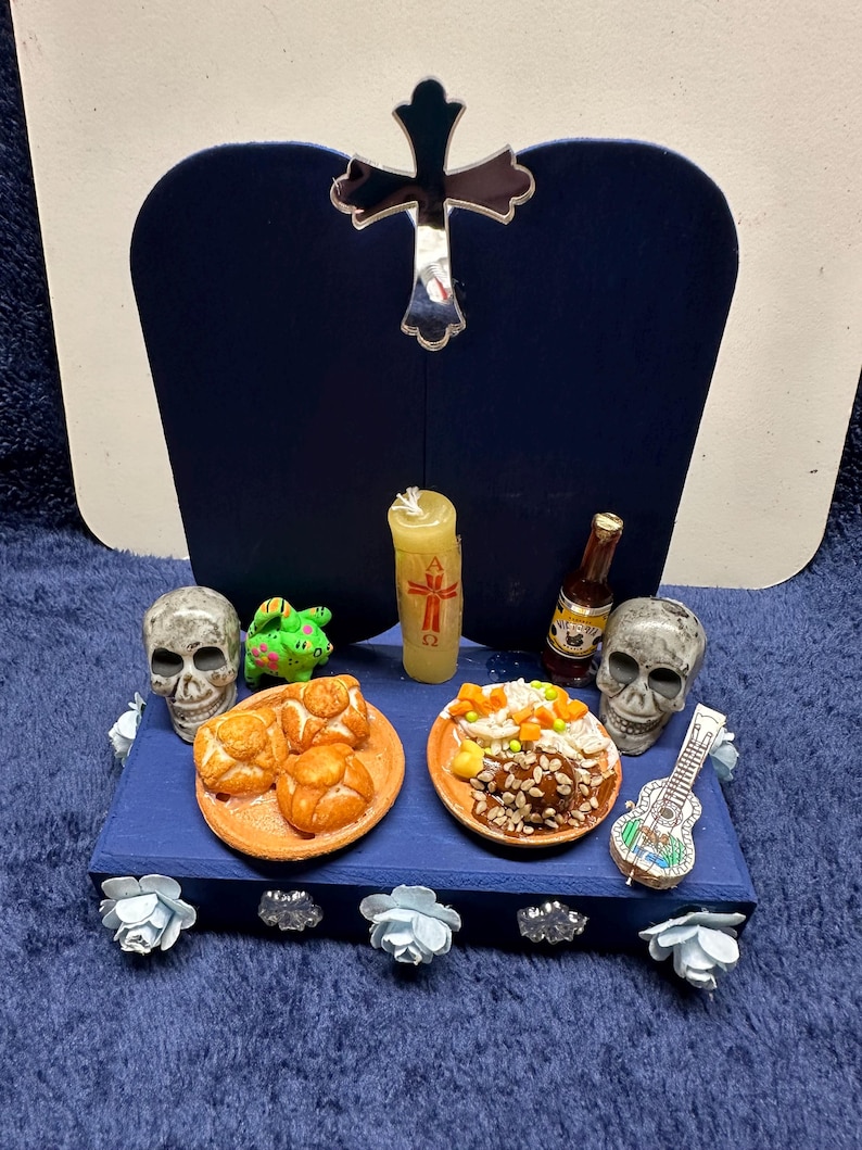 Royal Blue Mini Dia De Los Muertos Altar Day of the Dead Shrine #28 - Etsy