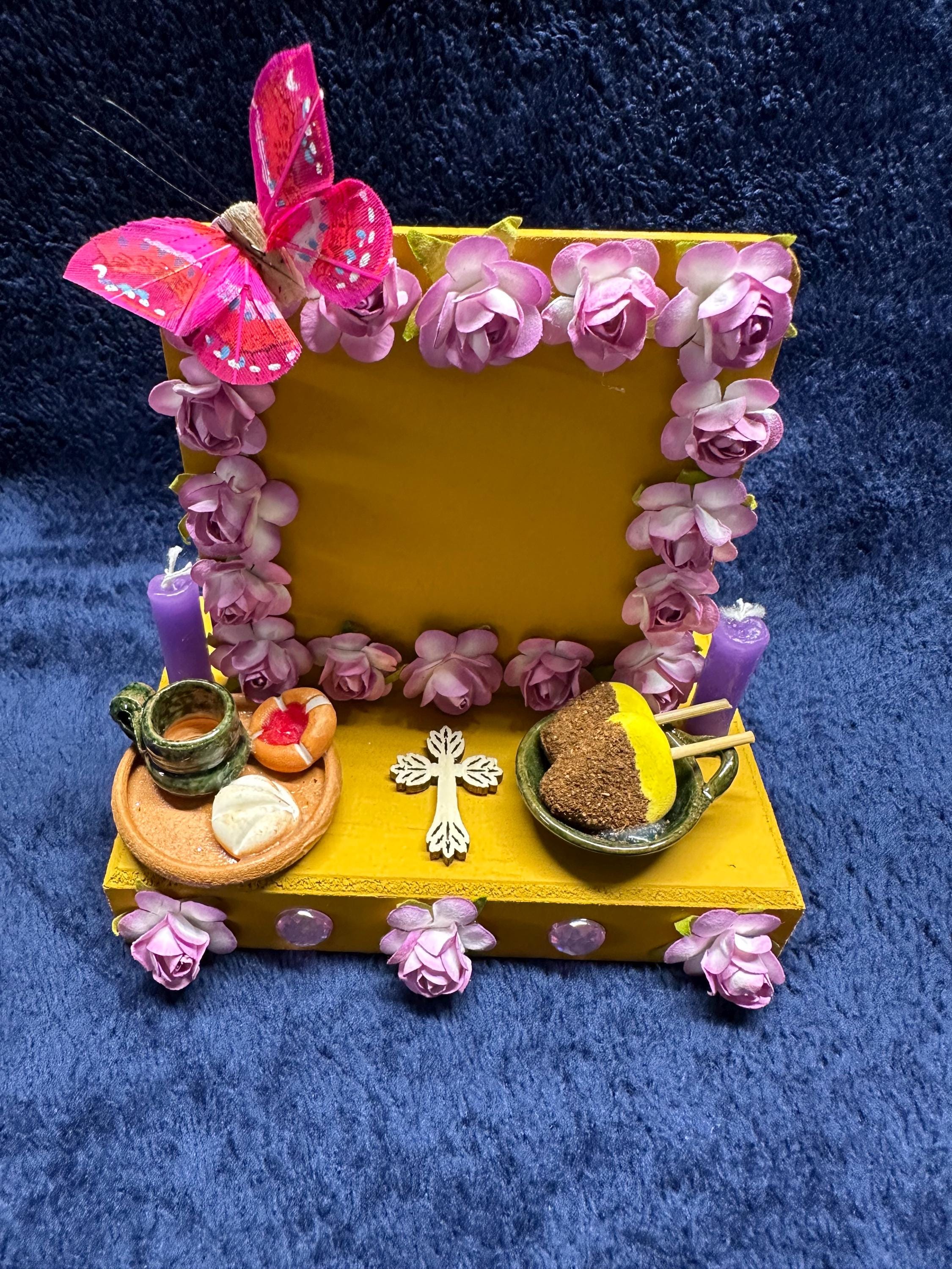 Mustard Mini Dia De Los Muertos Altar Day of the Dead Shrine #24 - Etsy